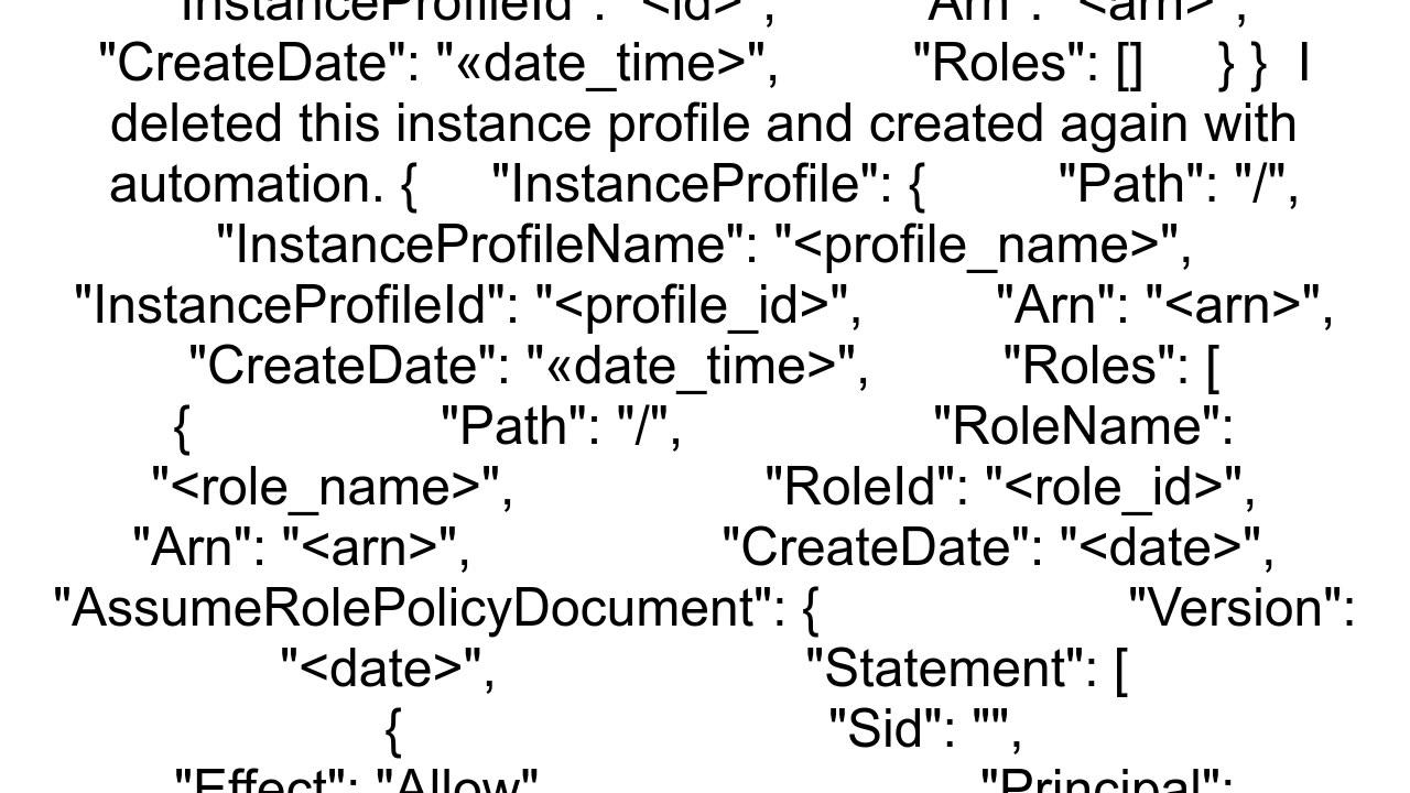 AWS instance metadata for iam is not found