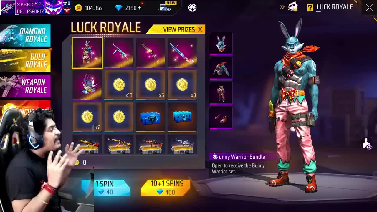 I Got Crazy Bunny Mp40 Permanent & Bunny Bundle In Only in 40 Rs - Garena Free Fire_p1