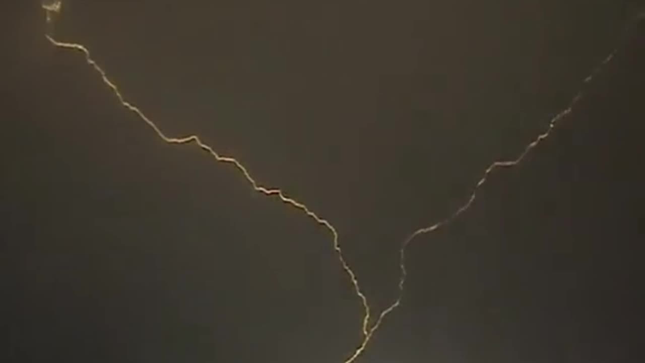 Lightning In Clock tower Saudi Arabia Makka