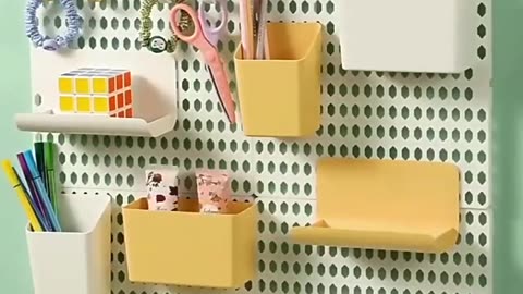 Perforated Board Storage Rack Wall Punch-free Hanging Rack Dormitory