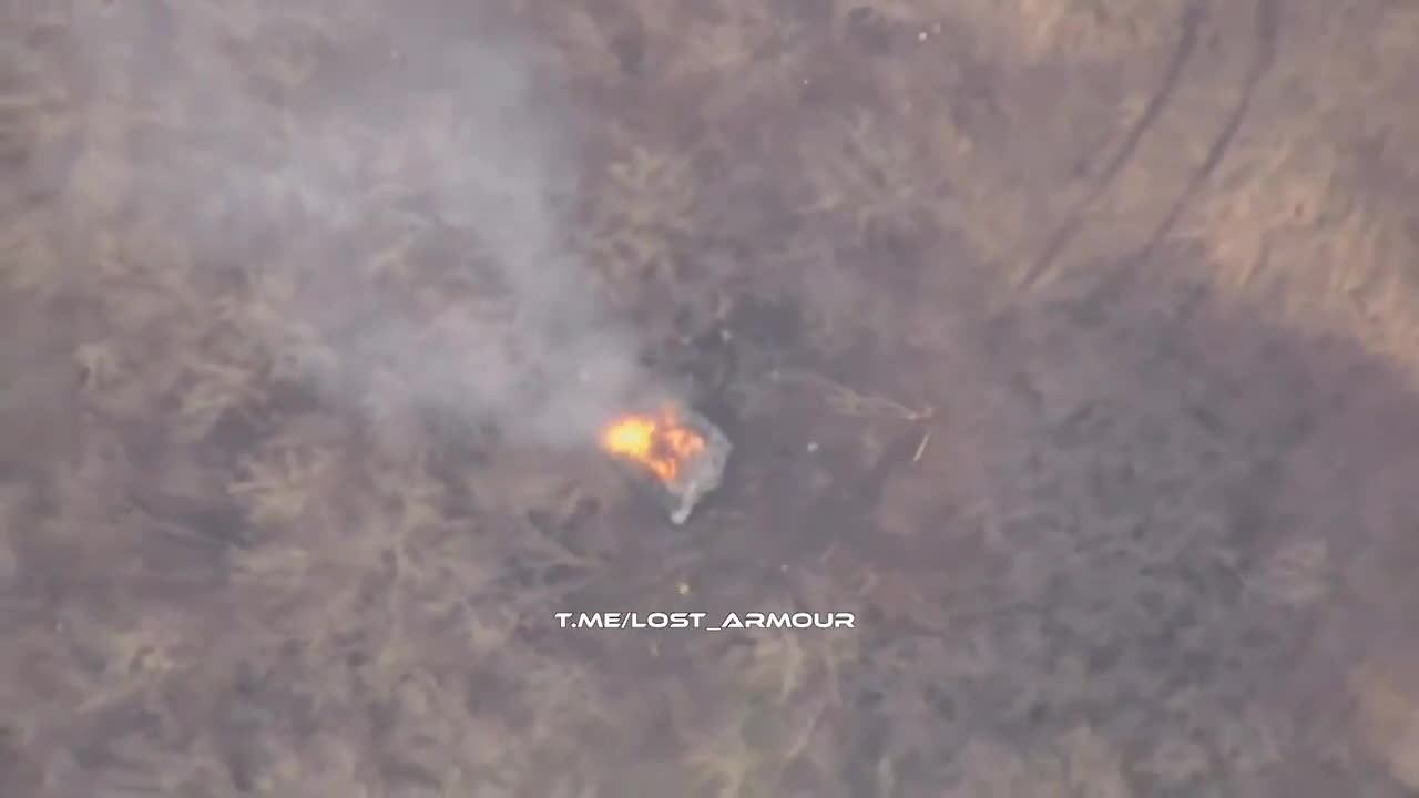 Destruction of a Ukrainian BMP-1 by a strike from a Russian Lancet drone