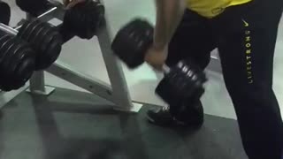 10-8-2015 Dumbbell rows for Back