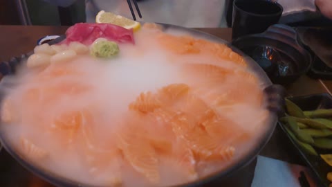 Salmon sashimi