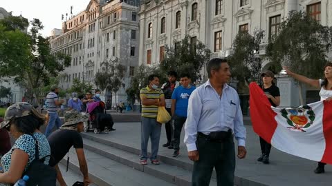 1 Abril 2021. Plaza San Martín. Lima.