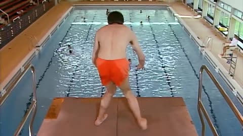 Dive into Laughter with Mr. Bean: Hilarious Funny Clip!