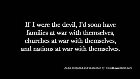 paul Harvey: if I were the devil / so true now