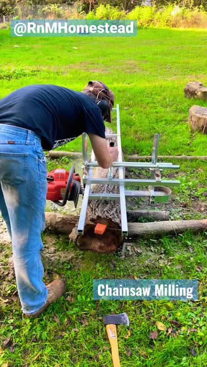 Walnut Chainsaw Milling Baby Log Boom!