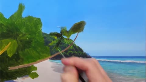 Painting a Tropical Beach Time Lapse