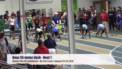 20190126 Mondo Elite - Boys 55 meters - Heat 1