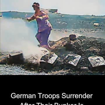 German Troops Surrender After Their Bunker Is Obliterated - Intense COLOURIZED Footage 🇩🇪🏳️🎥