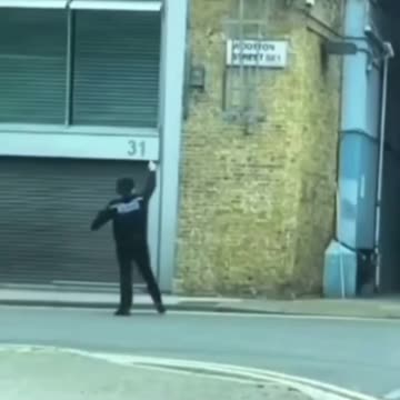 He's running away from the cop