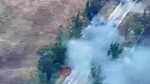 Destroyed column of equipment of the Russian invaders