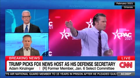 KINZINGER ON HEGSETH APPOINTMENT: ‘OBVIOUSLY, IT’S WEIRD’ ...lol