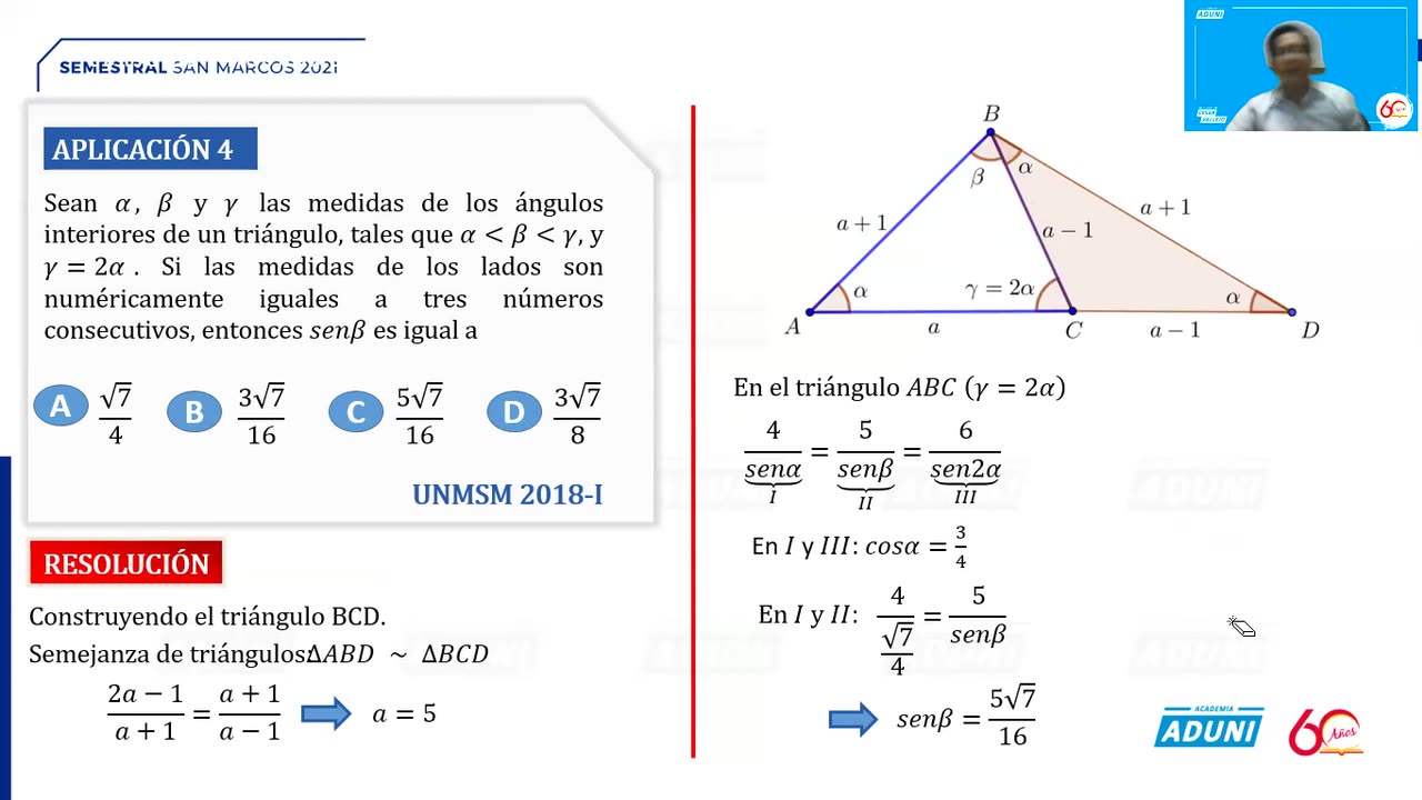 SEMESTRAL ADUNI 2021 | Semana 14 | Trigonometría S1