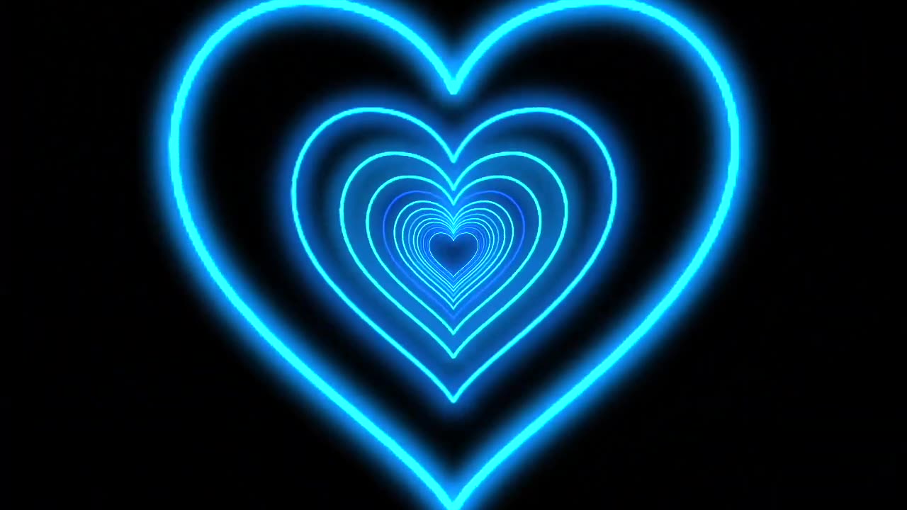1145. Neon Heart Background💙Blue Neon Heart Background Heart Heart