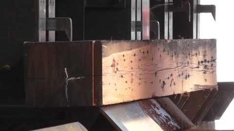 Milling Over 100-year-old Antique Heart Pine Beams