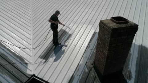 Roof painting video, viral, trending, satisfying