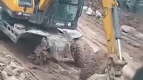 disabled excavator