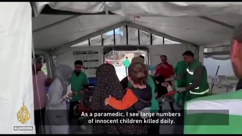 Palestinian paramedic mourns son killed in Israeli strike, prays for end to child deaths