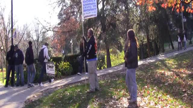 College Campus Open Air Preaching - University of Kentucky - Street Preacher Kerrigan Skelly