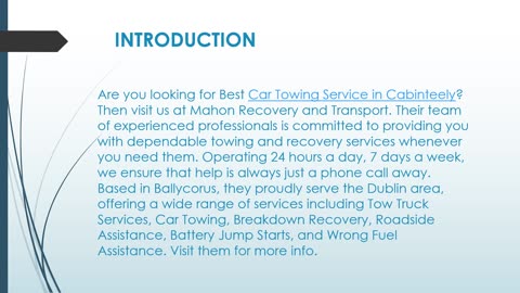 Car Towing Service in Cabinteely