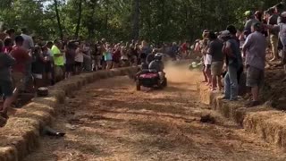 Hay Bale Crash From Coming in too Hot