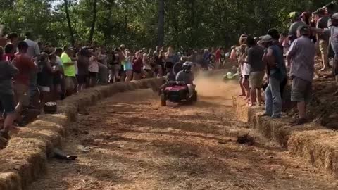 Hay Bale Crash From Coming in too Hot