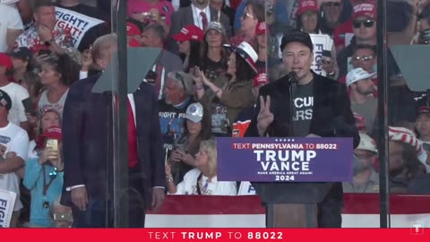 Elon Musk at Trump's return to Butler, PA rally