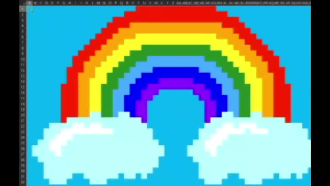 Drawing Rainbow in Excel (Fast Speed)