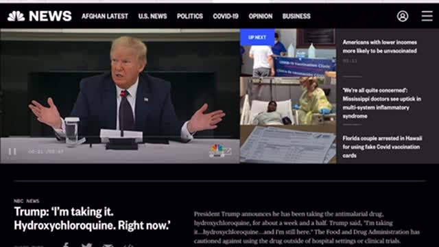 💊Flashback: may 18 2020 Trump talking about Hydroxychloroquine 💊