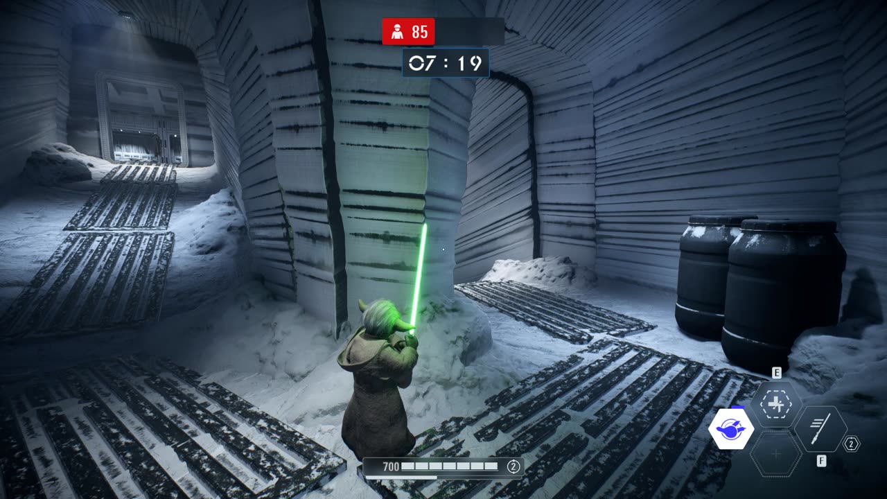 SWBF2: Arcade Onslaught Yoda Hoth Gameplay