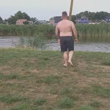 Jump into the ditch.