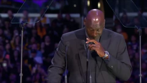 Michael Jordan speaks at public memorial for Kobe and Gigi Bryant