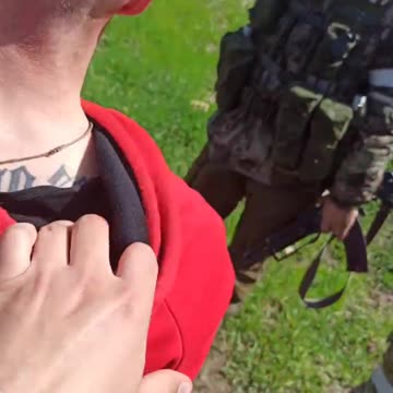Ukraine: Ukraine Nazi with swastika tattoo