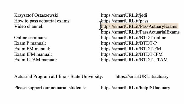 Exam LTAM exercise for September 25, 2021