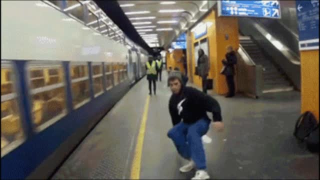 Gif video of muddled on the subway