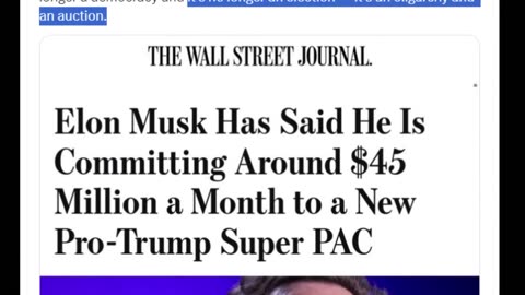 Musk LITERALLY buys a President