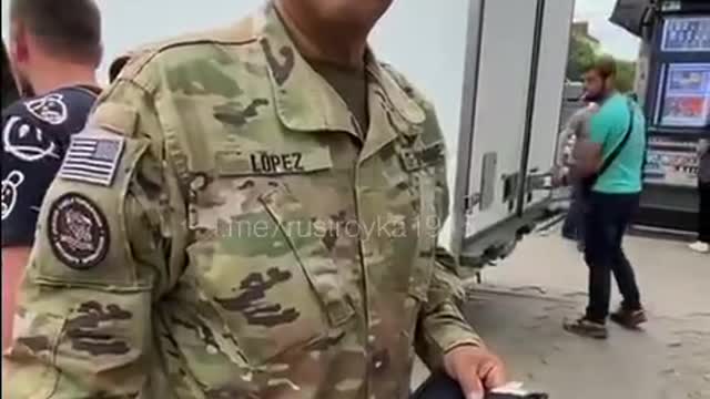 Ameriké jednotky na Ukrajině ve měste Krivoj Rog v Záporožské oblasti