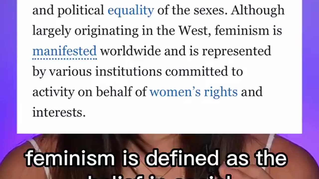 Woman figured out Feminism is a Scam...