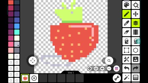 Drawing a strawberry(PixelStudio)