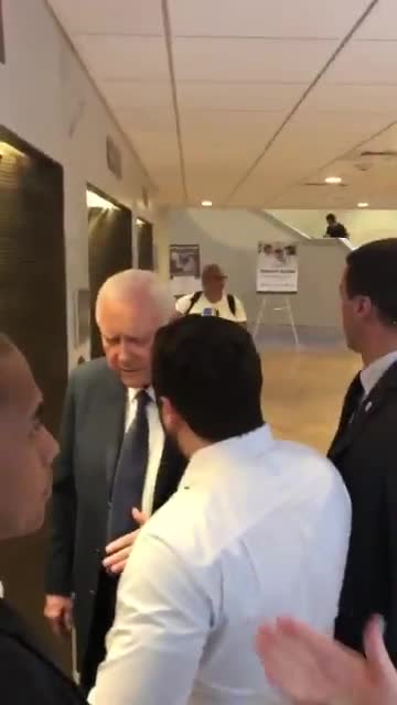 Orrin Hatch waves off unhinged leftist protesters