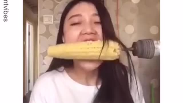 Girl rips out hair from corn drill challenge