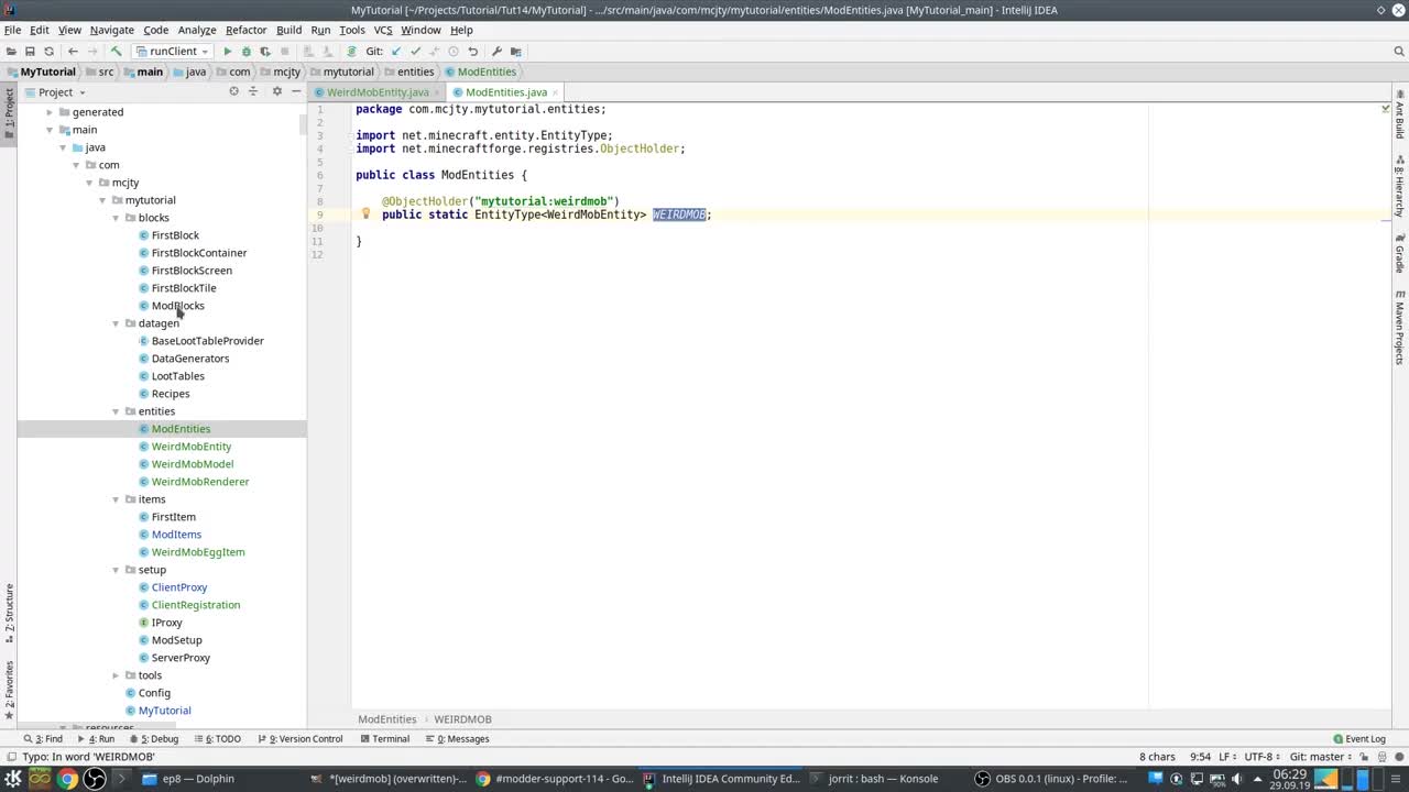 Use entities to write code