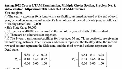 Exam ALTAM exercise for May 13, 2022