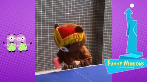 Funny Chinese Brown Teddy Bear / Try not to laugh 850