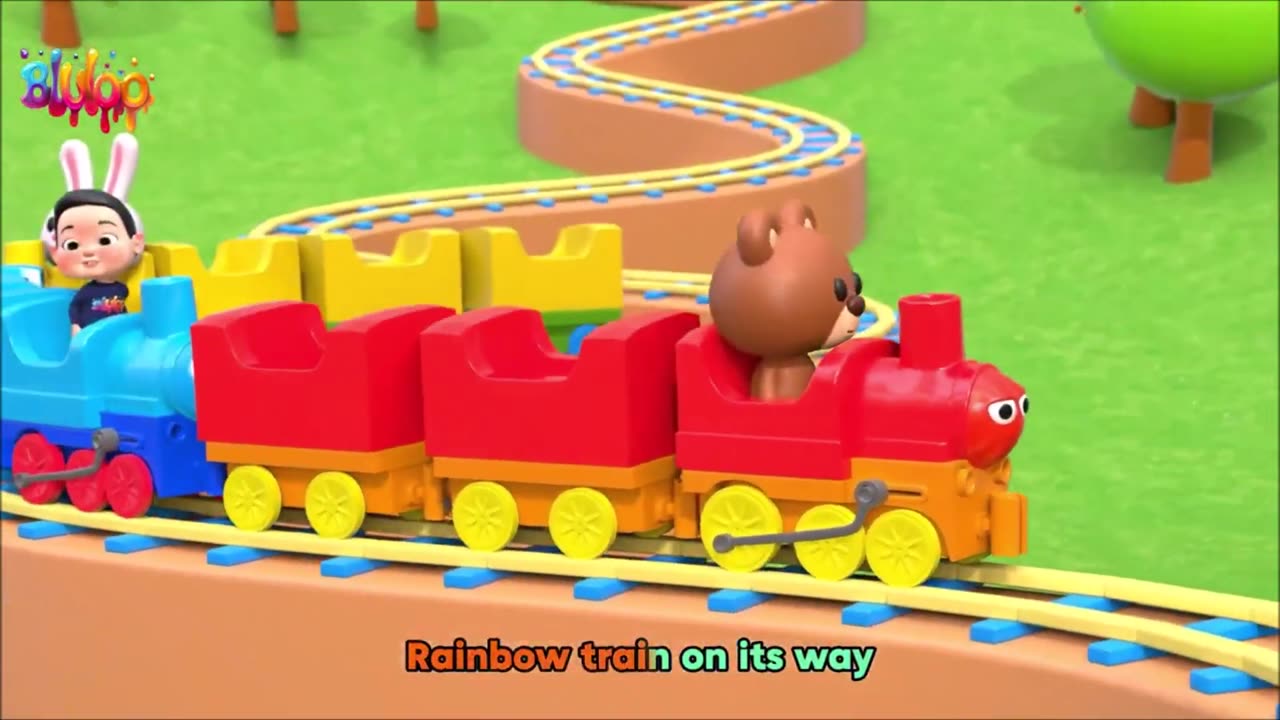 Train Choo Choo Song | Colorful Train | BluLoo Nursery Rhymes & Kids Songs