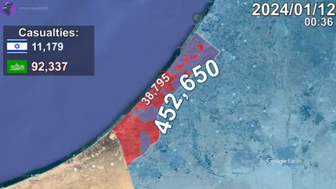 Israel-Hamas War_ Every Day to August Mapped using Google Earth
