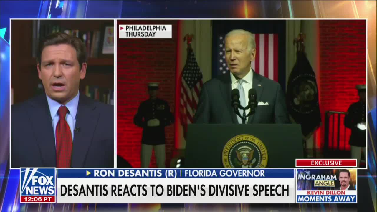 One of Most Disgusting Speeches Ever Given By a President - DeSantis Annihilates Biden