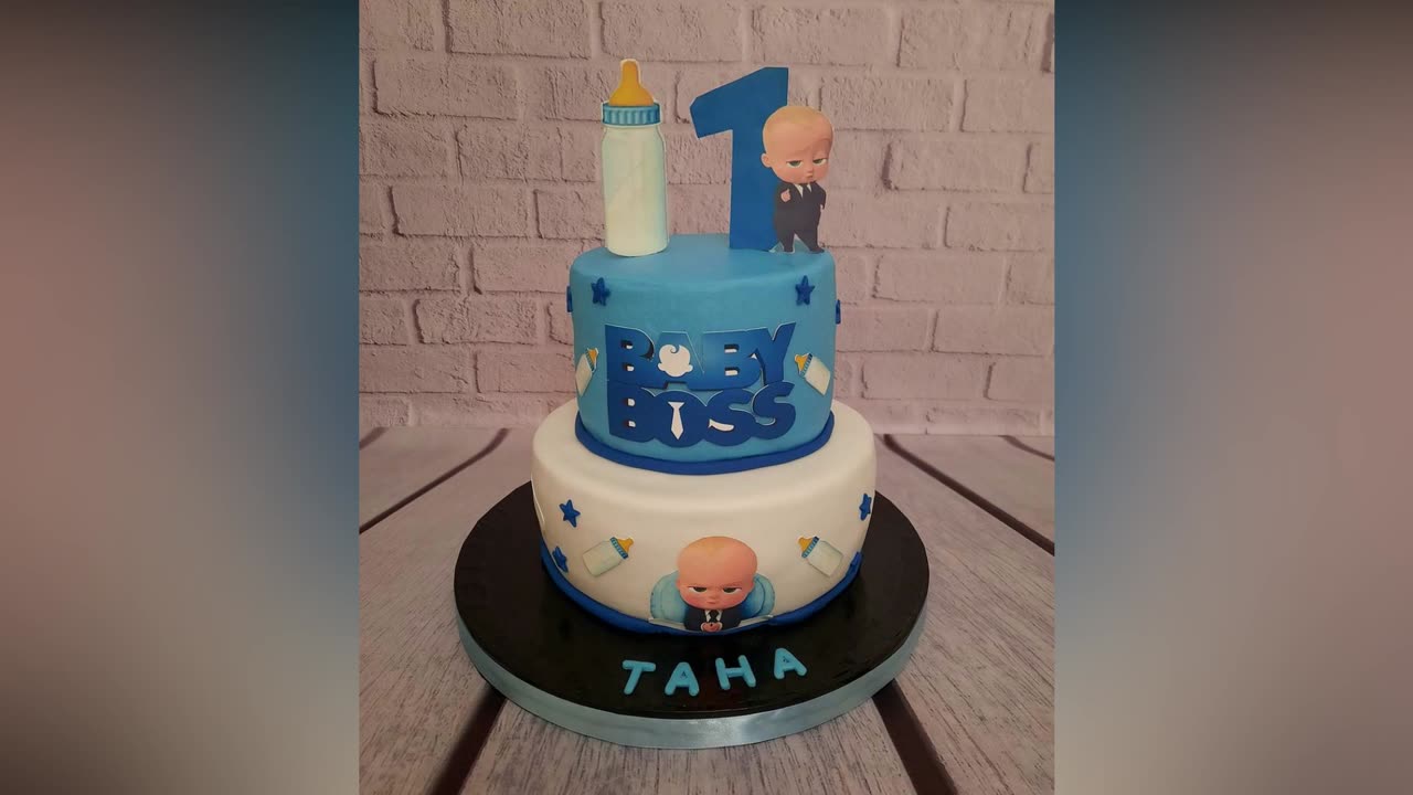 2 kg Boss Baby Theme Cake With Fondant Work/All Tips and Tricks Related To 2 Tier Cake And Fondant