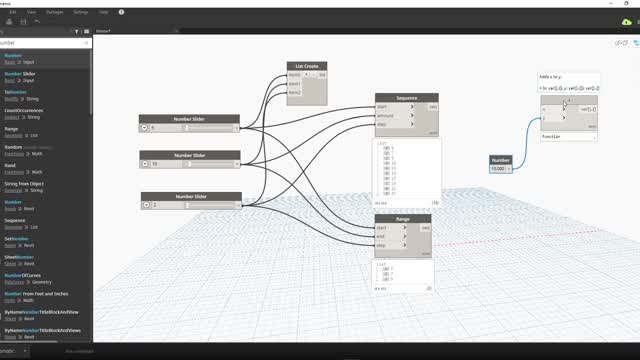 DYNAMO FOR REVIT_CREATING LIST OF NUMBER AS INPUTS